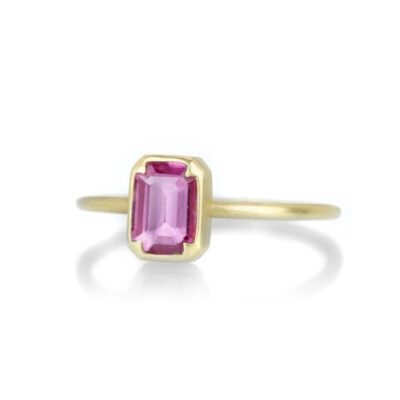 Rings Gabriella Kiss  | Pink Sapphire Emerald Cut Ring