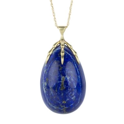 Necklaces Annette Ferdinandsen  | Claw Necklace With Lapis Egg Pendant