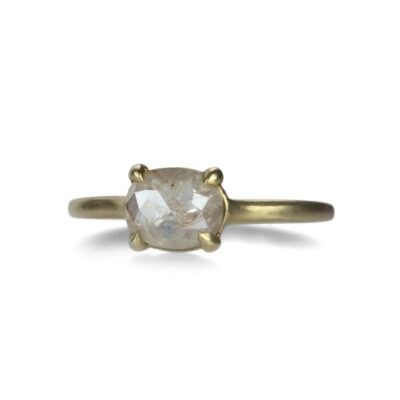 Rings Victoria Cunningham  | 14K Rose Cut Rustic Diamond Solitaire Ring