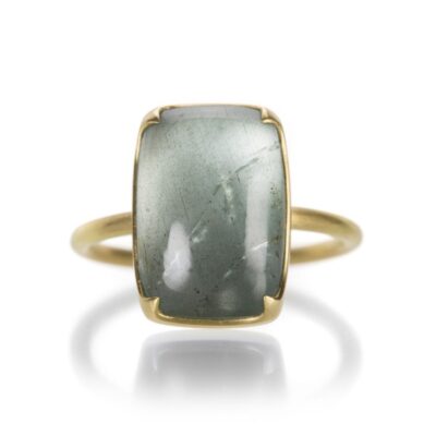 Rings Gabriella Kiss  | Cushion Cut Moss Aquamarine Ring