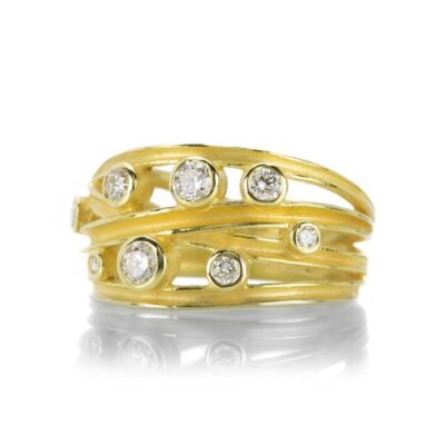 Rings Barbara Heinrich  | Wrap Ring With Eight Diamonds