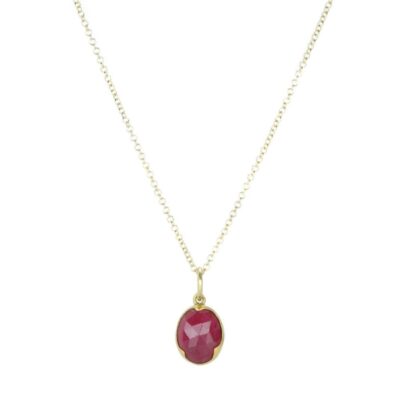 Necklaces Annie Fensterstock  | Ruby Charm Necklace