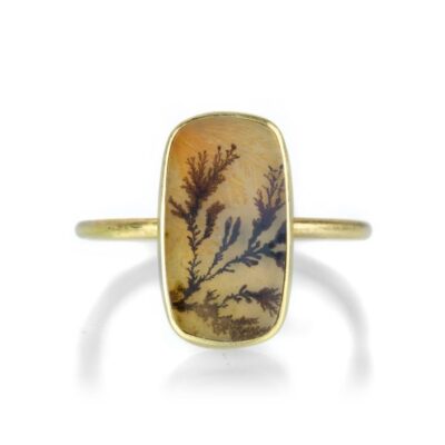 Rings Gabriella Kiss  | Cushion Shaped Dendritic Quartz Ring