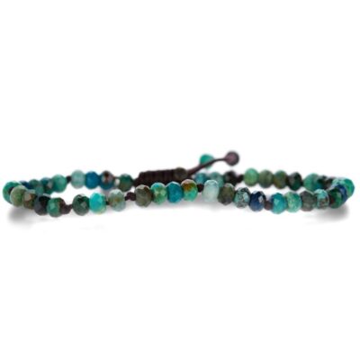 Bracelets Joseph Brooks  | 4Mm Faceted Chryscolla Beaded Bracelet