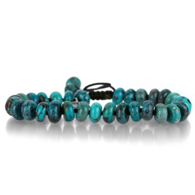 Bracelets Joseph Brooks  | Smoooth 8Mm Arizona Turquoise Macrame Bracelet