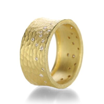 Rings Barbara Heinrich  | 10Mm Glacier Band With Diamonds