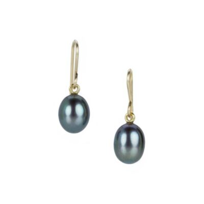 Earrings Maria Beaulieu  | 18K Black Freshwater Pearl Drop Earrings