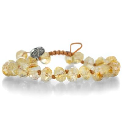 Bracelets Joseph Brooks  | Faceted 8Mm Citrine Macrame Bracelet