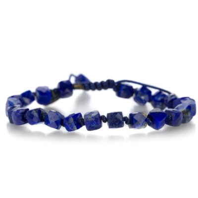 Bracelets Joseph Brooks  | 5Mm Lapis Cube Bracelet