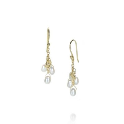 Earrings Anne Sportun  | White Pearl Cascading Luna Earrings