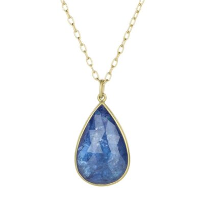 Necklaces Lola Brooks  | Faceted Teardrop Tanzanite Pendant Necklace