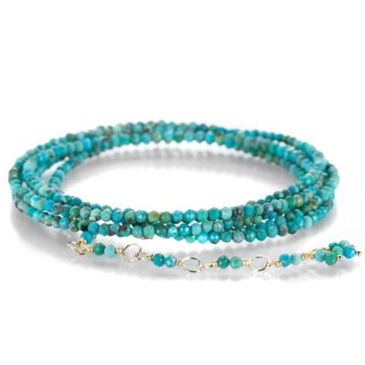 Bracelets Anne Sportun  | 18K Turquoise Wrap Bracelet – 34″