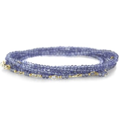 Bracelets Anne Sportun  | Iolite Wrap Bracelet – 34″