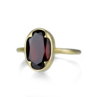 Rings Gabriella Kiss  | Oval Faceted Almandine Garnet Ring