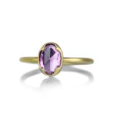 Rings Gabriella Kiss  | Rose Cut Oval Pink Sapphire Ring