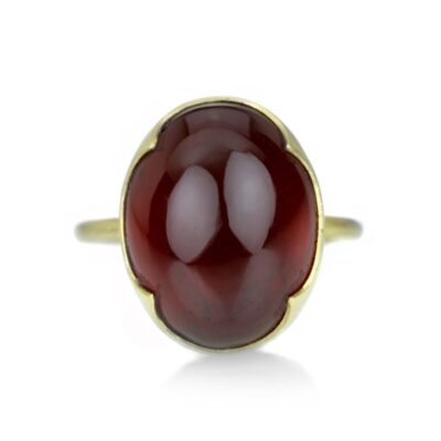 Rings Gabriella Kiss  | Oval Hessonite Garnet Ring In 18K