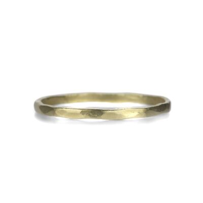 Rings Victoria Cunningham  | 14K Plain Hammered Matte Stack Ring