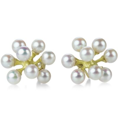 Earrings John Iversen  | Small Jacks Earrings With Akoya Pearls