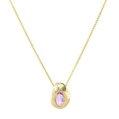 Necklaces Page Sargisson  | Oval Pink Sapphire Pendant Necklace