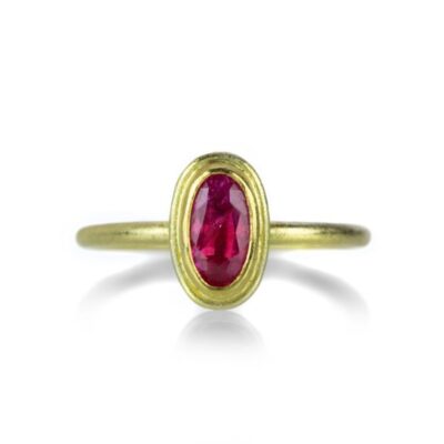 Rings Petra Class  | Faceted Oval Ruby Ring