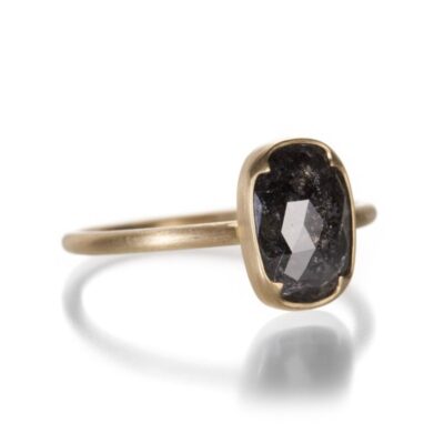 Rings Gabriella Kiss  | Cushion Cut Black Lacy Diamond Ring