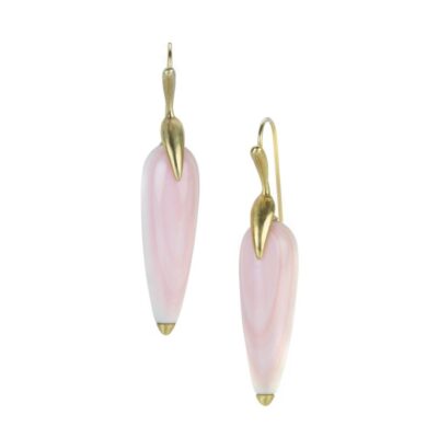 Earrings Annette Ferdinandsen  | Pink Conch Simple Bird Earrings