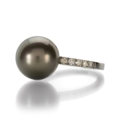 Rings Gellner  | Gray Tahitian Pearl And Diamond Ring