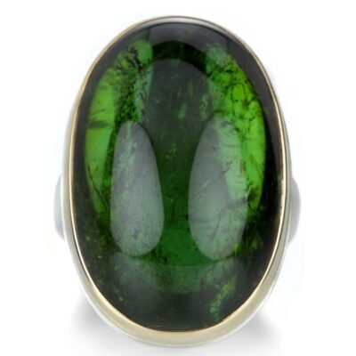 Rings Jamie Joseph  | Large Vertical Oval Green Tourmaline Ring