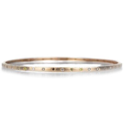 Bracelets Sethi Couture  | 14K Pink Gold Multicolored Diamond Bangle