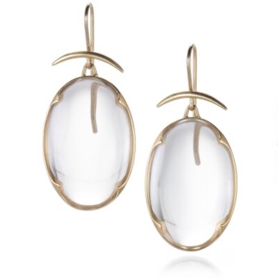 Earrings Gabriella Kiss  | Oval Crystal Lens Earrings