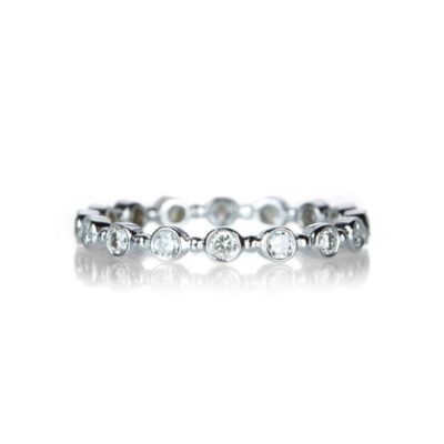 Rings Sethi Couture  | White Diamond Petite Bubble Band