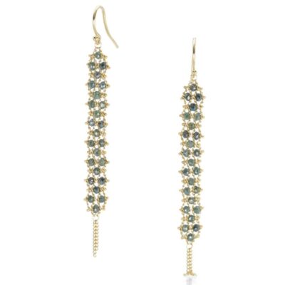 Earrings Amali  | Blue Diamond Textile Earrings