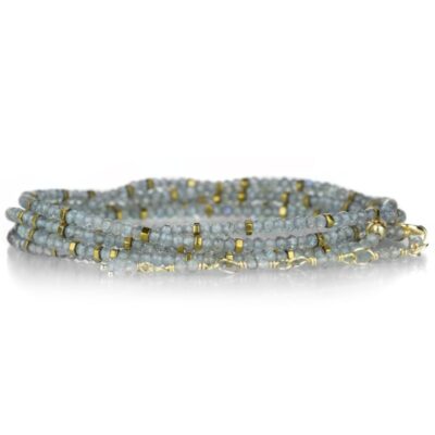 Bracelets Anne Sportun  | 18K Yellow Gold Labradorite Confetti Wrap Bracelet