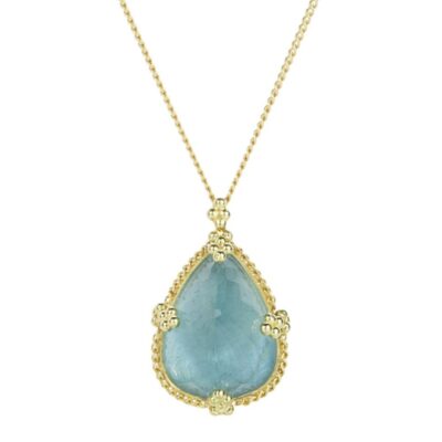 Necklaces Amali  | Teardrop Aquamarine Pendant Necklace