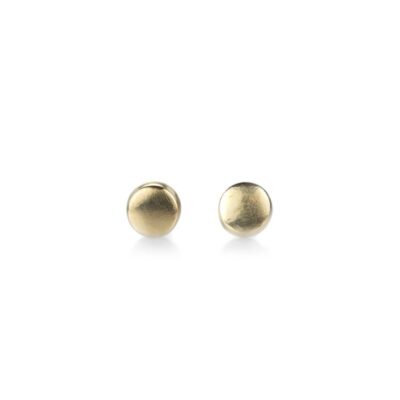 Earrings Nicole Landaw  | Small 14K Hewn Circle Studs