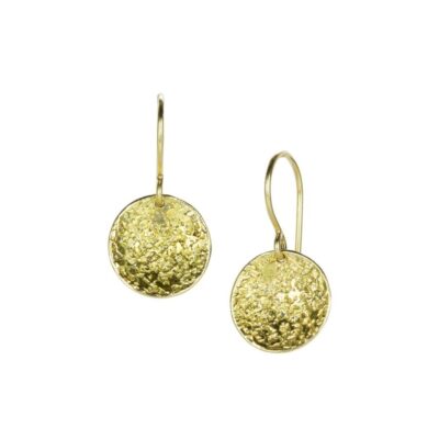 Earrings Kate Maller  | Double Gold Moon Surface Earrings