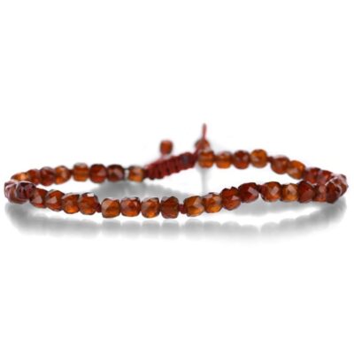 Bracelets Joseph Brooks  | 4Mm Hessonite Garnet Cube Bracelet