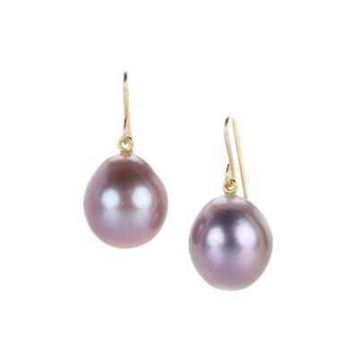 Earrings Maria Beaulieu  | Purple Freshwater Pearl Drop Earrings