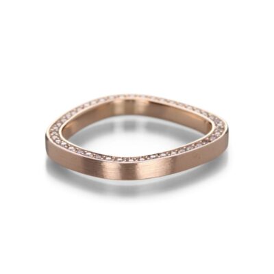 Rings Edward Burrowes  | Rose Gold Pave Set Band