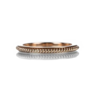 Rings Sethi Couture  | Rose Gold Channel Rope Band