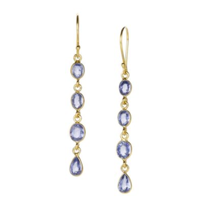 Earrings Margaret Solow  | Long Blue Sapphire Earrings