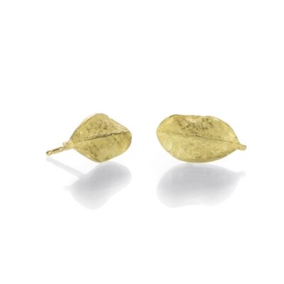 Earrings John Iversen  | 18K Tiny Boxwood Leaf Stud Earrings