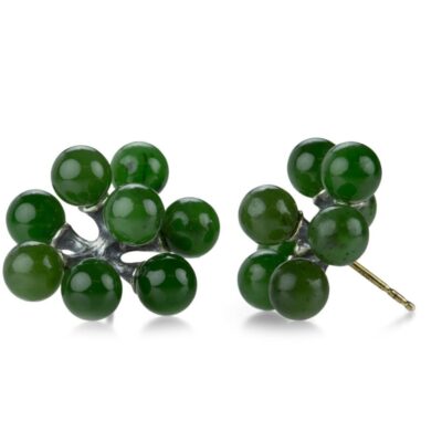 Earrings John Iversen  | Small Jacks Earrings With Nephrite