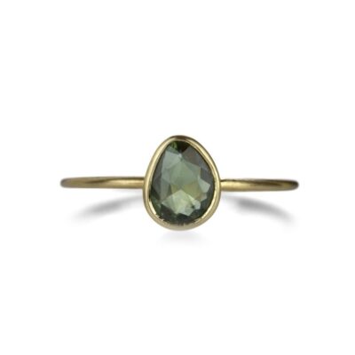 Rings Margaret Solow  | Faceted Green Sapphire Ring