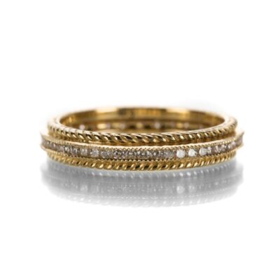 Rings Sethi Couture  | Diamond Channel Rope Band