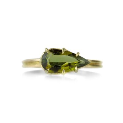 Rings Rosanne Pugliese  | 18K Teardrop Green Tourmaline Ring