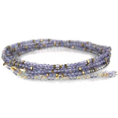 Bracelets Anne Sportun  | Iolite Confetti Wrap Bracelet – 34″