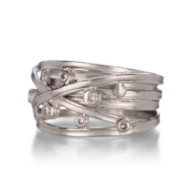 Rings Barbara Heinrich  | Multiple Wrap Ring With Scattered Diamonds