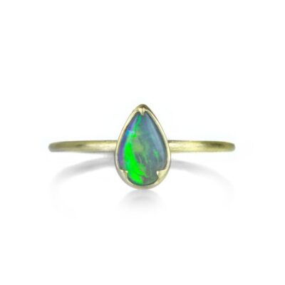 Rings Gabriella Kiss  | 18K Pear Shaped Australian Opal Ring