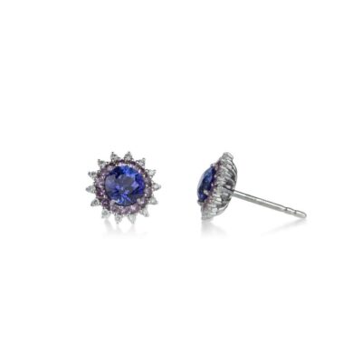 Earrings Paul Morelli  | Tanzanite And Pink Sapphire Studs